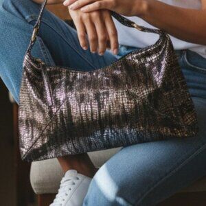 Hobo Gabor Bronze Silver Metallic Mosaic Shoulder Bag